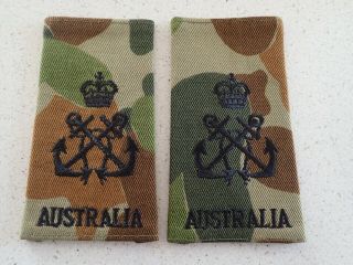 Pair Sri Petty Officer Epaulettes Camouflaged Australian Navy Ran