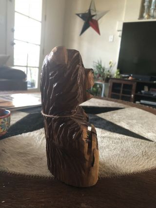 Vintage Hand Carved Bear 6.  5 Inch Tall Cute. 4
