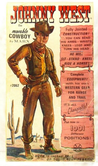Vintage Marx Johnny West The Movable Cowboy W/ Box 2062
