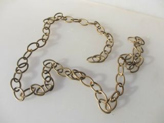 Vintage Brass Lighting Chain Hanger Loop Chandelier Light Antique Old 61 "