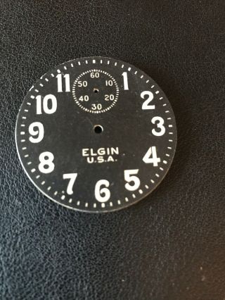 Rare Vintage 16 Size Elgin Military Pocket Watch Dial 42mm