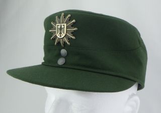 Bundesgrenzschutz Cap West German Bgs Bergmütze - Border Guard Post Ww2 Hat