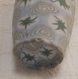 Fine Antique Japanese Banko Ware Ceramic Vase With Enamel Fruit Decoration 4