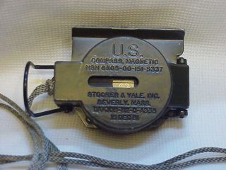 Vintage 15 Dec.  81 Us Military Issue Magnetic Compass Stocker & Yale