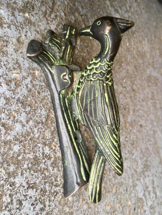 Metal Bird Woodpecker Door Knocker 2