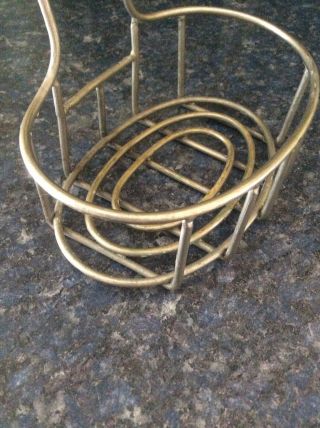 Antique Vintage Nickel & Brass Hanging Soap Dish Holder Caddy Claw Foot Tub
