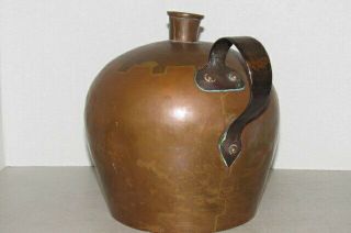 Vintage Antique Arts & Crafts Style Copper Jug Ovoid Vessel - ESTATE FIND 4