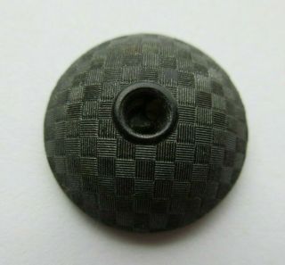 Wonderful Antique Vtg Carved Horn Whistle Button Basketweave Design 3/4 " (j)