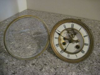 Antique French 8 Day Open Escapement Clock Movement 362 For Restoration