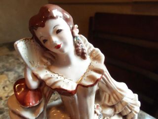 VINTAGE FLORENCE CERAMICS (AMELIA) 8 1/2 ' FIGURINE BRUNETTE HAIR 5