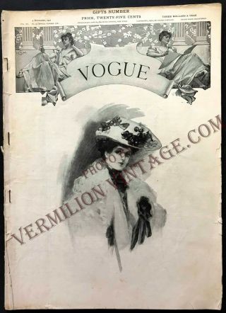 1902 Vogue December 4,  Art Nouveau Gifts And Fashion,  Pattern 147