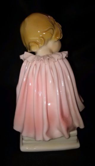 Karl Ens Figurine Porcelain Germany Antique Signed Girl Multicolor 1940 ' Vintage 3