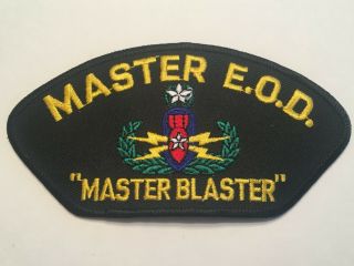 Master E.  O.  D.  Master Blaster Hat Patch 5 - 1/4 " Embroidered