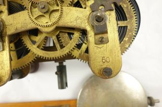 Rare Antique Seth Thomas No 60 Clock Regulator Movement With Pendulum 3