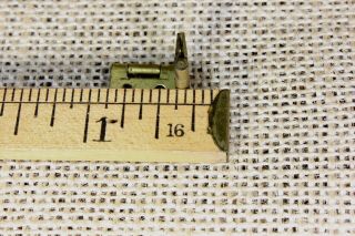 8 very tiny small brass hinges old door butt 1/2 x 1/2” antique vintage narrow 4