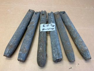 6 Old Cast Iron Window Sash Weights 5 Pounds From 1920s