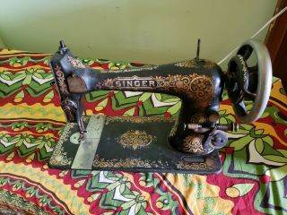 Antique Model 27 Singer Treadle Sewing Machine K617831 1903