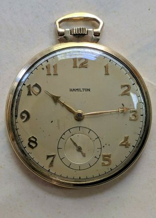 Hamilton Grade 921,  21 Jewel Pocket Watch 10s 10k Gold Filled Case