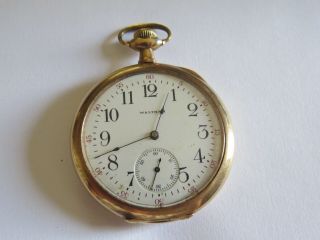 Antique A.  W.  W.  Co Waltham Mass Pocket Watch 15 Jewels