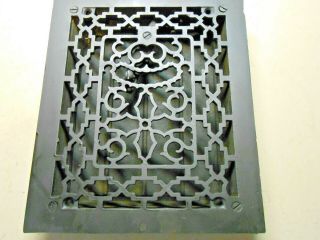 8 X 10 Antique Black Cast Iron Heating Grate With Louvers