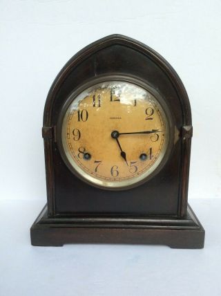 Rare Antique Ansonia 8 Day Two Gong Redwood Mantle Clock, .  N.  Y.