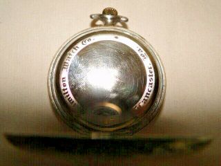 Vintage 1923 Hamilton Grade 910 Pocket Watch Movement Runs Parts 12s 17j USA 5