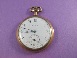Elgin Gold Filled 17j Pocket Watch With 25 Year Wadsworth Case