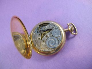 ELGIN GOLD FILLED 17J POCKET WATCH WITH 25 YEAR WADSWORTH CASE 6