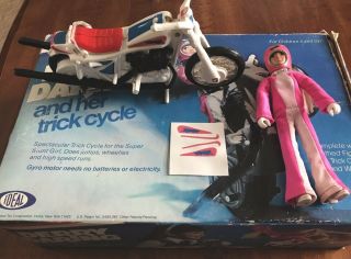 Evel Knievel Derry Daring Stunt Cycle 1970s Ideal Toys Action Figure Set Vgc
