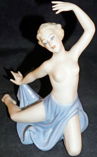 Htf Lovely Nude Top Dancing Lady Gerold Porzellan Western Germany Figurine