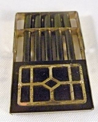 Early 20th Century Sterling Silver And Black Plastic Needle Case Patented 1916