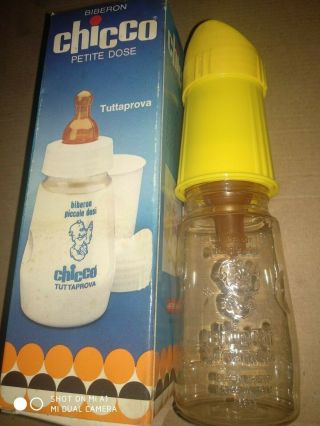 Vintage Plastic Baby Feeding Bottle Small Dose Biberon Chicco