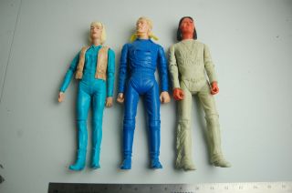 Vintage Marx Johnny West Action Figures,  Jane West,  General Custer,  And Geronimo
