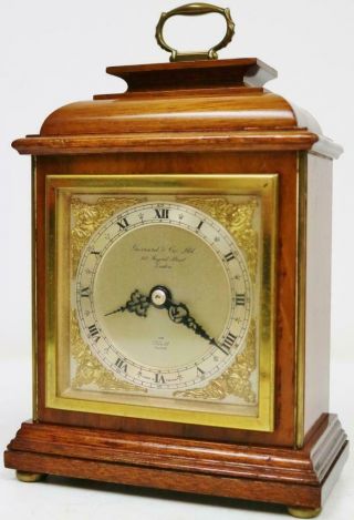 Vintage Garrard & Co Ltd Mantel Clock,  Elliott Of London Walnut Bracket Clock