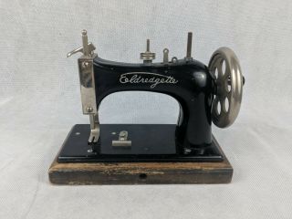 Antique Eldredgette Toy Hand Crank Sewing Machine