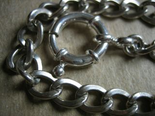 Vintage Unique S/Silver Pocket Watch Chain 8.  1/2 in.  Long 2