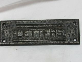Antique Cast Iron Letter Box Plate Mail Slot