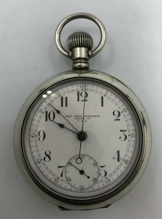 Antique York Standard Watch Co Chronograph Pocket Watch Circa 1890s