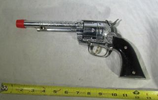 Vintage Hubley Ric - O - Shay.  45 Die Cast Cap Gun - Whine Sound - 12 1/2 " Long