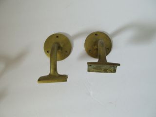 Set of 5 Vintage Brass Hand Rail Brackets 5