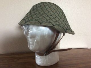 East German Ddr Nva M66 Helmet W/ Camouflage Cover And Net