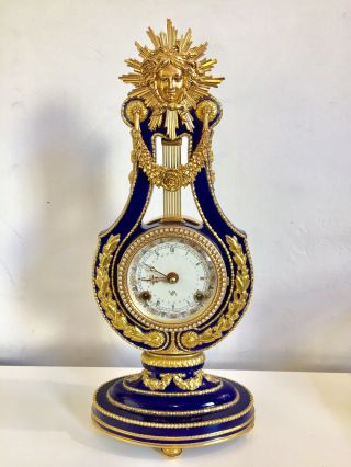 Vintage Maria Antoinette Porcelain Clock By Franklin