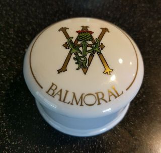 Rare Michael Sutty Porcelain Balmoral Scotland Ring Box Castle Scottish Vintage