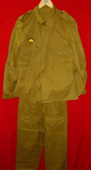 Russian Soviet Army Tank Crew Tanker Uniform Jacket Pants Ussr Sz 48 - 3