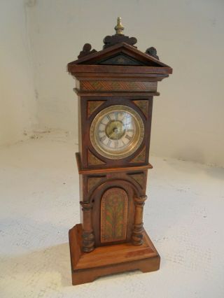 Antique Miniature Black Forest Grandfather Clock,