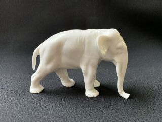 Sitzendorf Porcelain White Elephant Figure Small Signed Germany Blanc De Chine