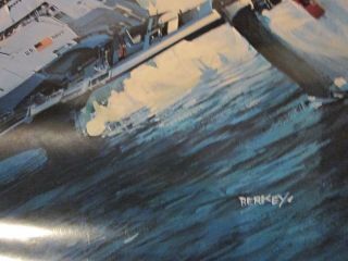 Rare VTG 1970 ' s Navy Recruiting Poster John Berkey Star Wars Hydrofoil 5