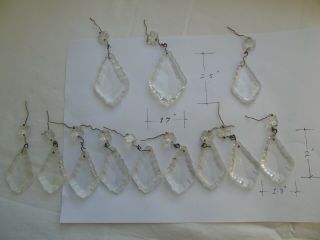 French Antique / Vintage 12 Crystals 2 Size Gorgeous Chandelier Part