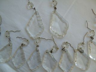 French antique / vintage 12 crystals 2 size gorgeous chandelier part 4