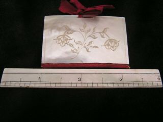Antique Mother Of Pearl Etched Sewing Needle Case & Mother Of Pearl Ruler Handma
